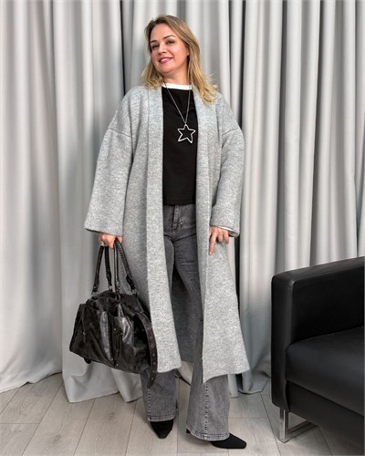 Pomela Hırka Açık Gri