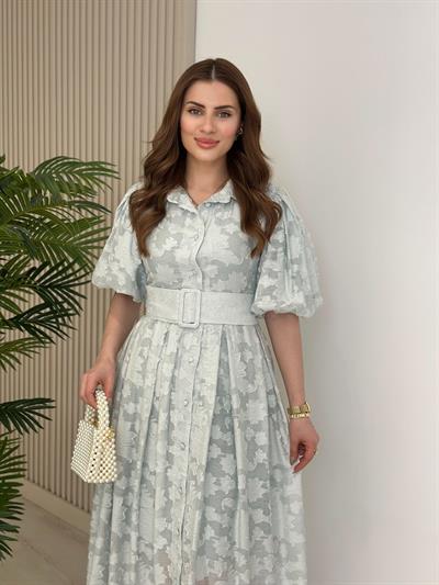 Balon Kol Prenses Elbise Bebe Mavi 