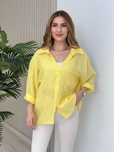 Bambu Salaş Gömlek Sarı
