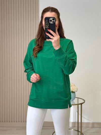Basıc Sweatshirt Yeşil