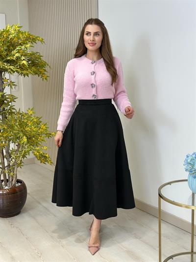 Diana Çiçek Çıtçıtlı Yumoş Hırka Pembe