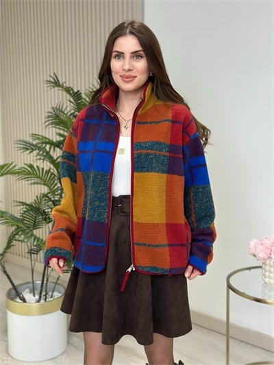 Ekose Desenli Polar Sweatshirt