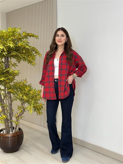 Ekose Gömlek Kırmızı