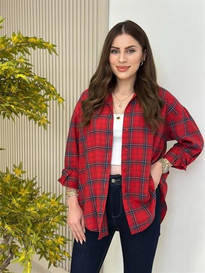 Ekose Gömlek Kırmızı