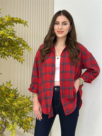 Ekose Gömlek Kırmızı