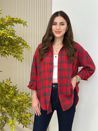 Ekose Gömlek Kırmızı