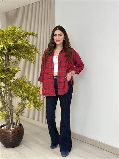 Ekose Gömlek Kırmızı