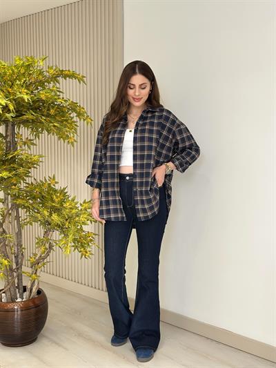 Ekose Gömlek Lacivert