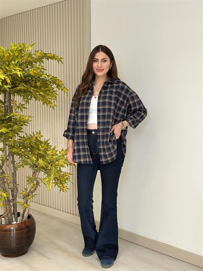 Ekose Gömlek Lacivert