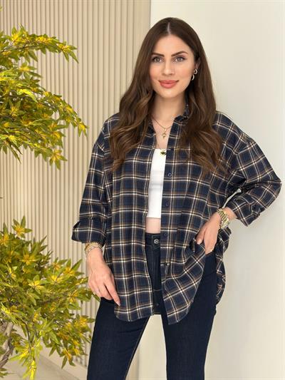 Ekose Gömlek Lacivert