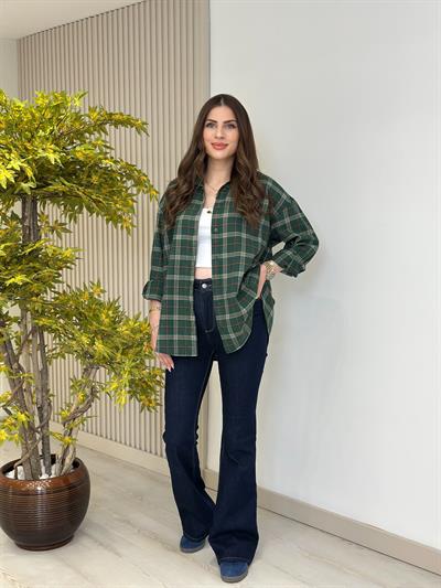 Ekose Gömlek Yeşil