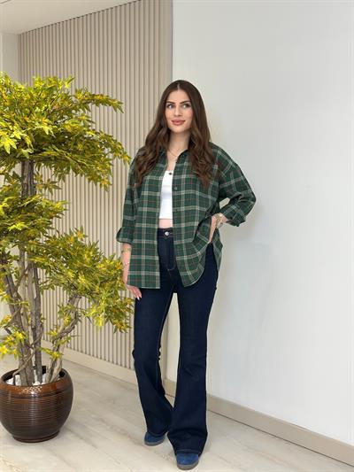 Ekose Gömlek Yeşil