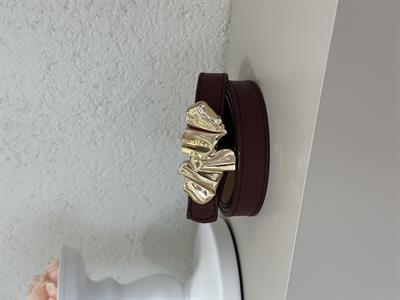 Gold Ayna Tokalı Kemer Bordo