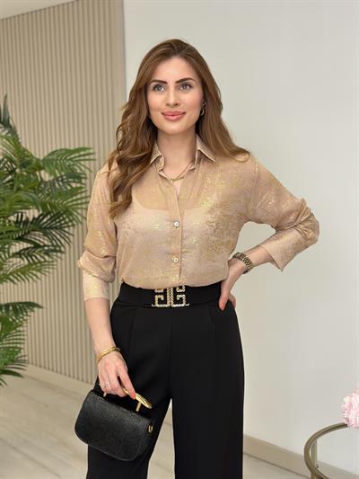 Gold Varaklı Gömlek