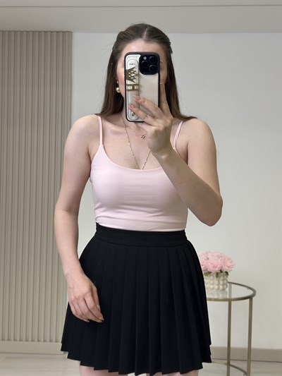 İnce Askılı İçi Astarlı Atlet Pembe