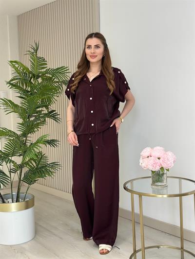 Jelly Parlak İkili Takım Mürdüm