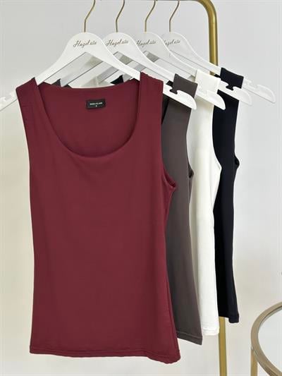 Kalın Askılı Marka Model Atlet Bordo