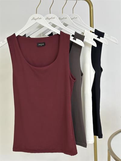 Kalın Askılı Marka Model Atlet Kahve