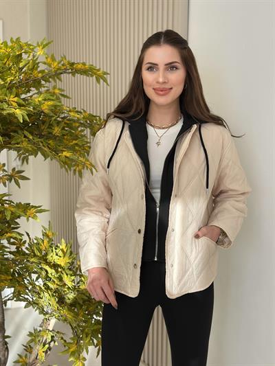 Kapüşonu Çıkarılabilir Özel Seri Mont Bej