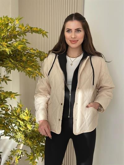 Kapüşonu Çıkarılabilir Özel Seri Mont Bej