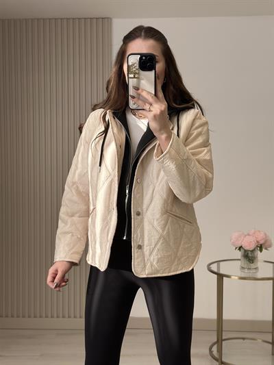 Kapüşonu Çıkarılabilir Özel Seri Mont Bej