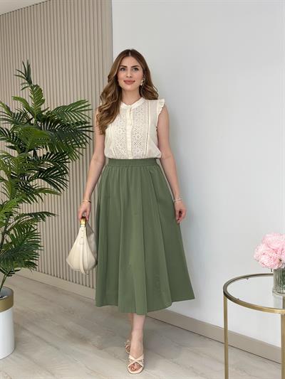 Kolları Fırfırlı Fisto Gömlek