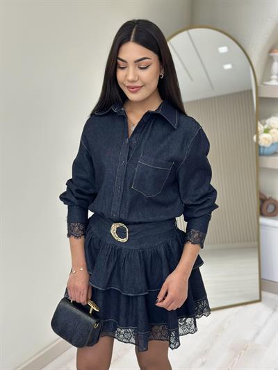 Kot Kat Kat Etekli Kemerli Elbise