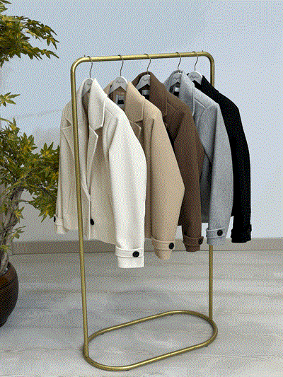 Kruvaze Yaka İki Düğmeli Kaşe Ceket Kahve