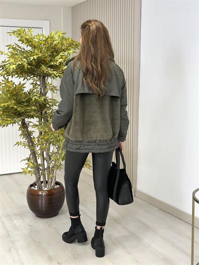 Kürklü Büzgülü Mont Haki