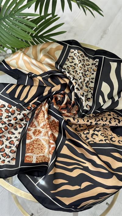Leopar Zebra Desenli Fular