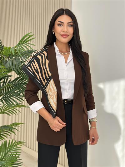 Leopar Zebra Desenli Fular