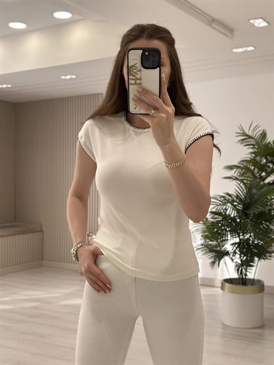 Mass Modal Kumaş Tshirt Beyaz