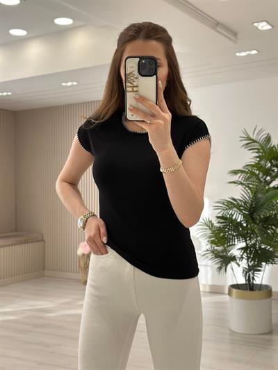 Mass Modal Kumaş Tshirt Siyah