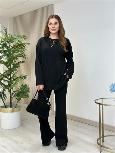 Maya Fitilli Yumoş Takım Siyah