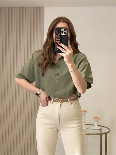 Melbourne Kesik Paça Mom Jean Bej