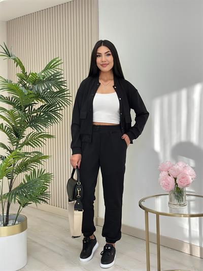 Modal Ceketli Takım Siyah