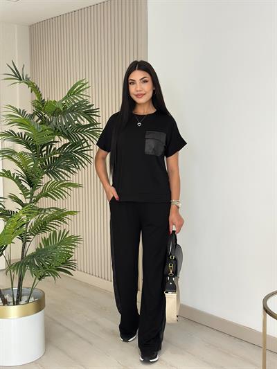 Modal Kumaş Likralı Takım Siyah