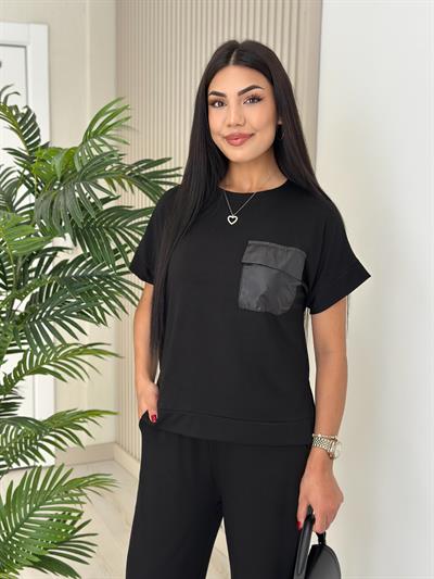 Modal Kumaş Likralı Takım Siyah