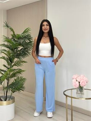 Modal Kumaş Mevsimlik Eşofman Altı Mavi