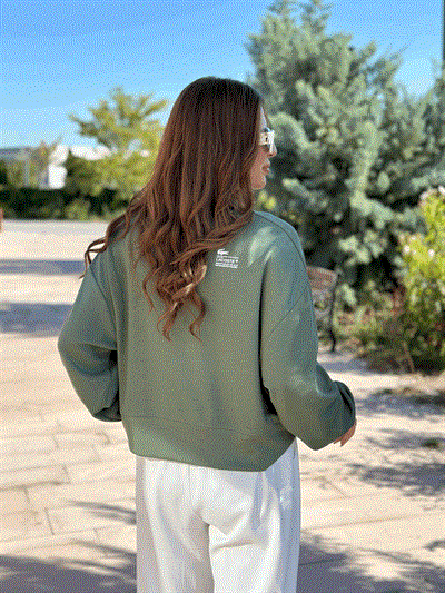 Modal Kumaş Orj. Marka Model Sweat Haki