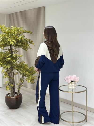 Modal Miksli Ceketli Takım Lacivert