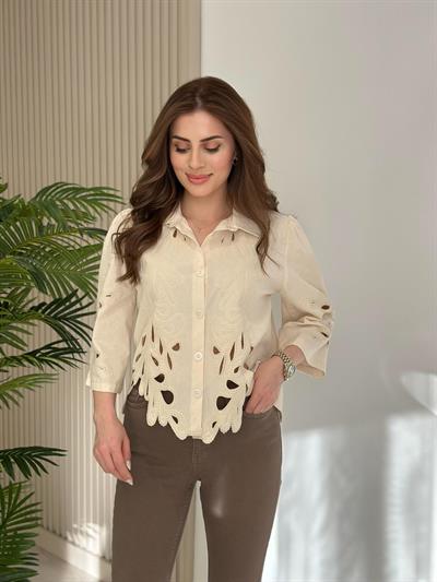 Fisto İşlemeli Tasarım Gömlek 