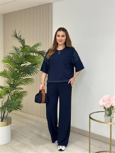 Orj. Marka Paraşüt Detaylı Modal Kumaş Takım Lacivert