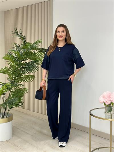 Orj. Marka Paraşüt Detaylı Modal Kumaş Takım Lacivert