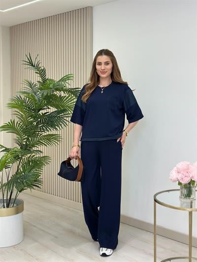 Orj. Marka Paraşüt Detaylı Modal Kumaş Takım Lacivert