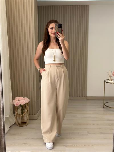 Orj. Marka Palazzo Pantolon Bej