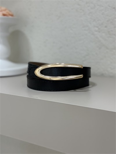 Oval Toka Gold Kemer Siyah