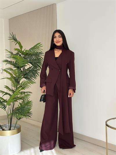 Premium Seri Üçlü Takım Mürdüm