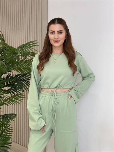 Rome Modal Kumaş Kargo Cep Detaylı Takım Mint