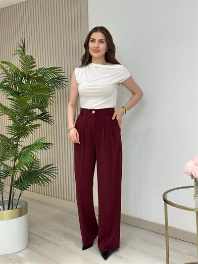 Sandy Kumaş Tek Omzu Dekolteli Bluz Beyaz